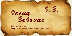 Vesna Bekovac vizit kartica
